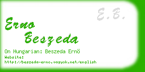 erno beszeda business card